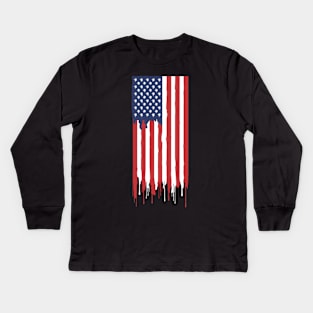 USA Flag Kids Long Sleeve T-Shirt